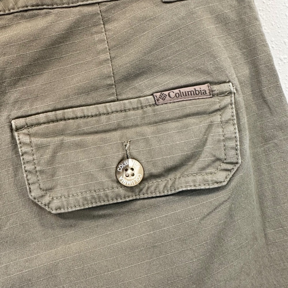 Columbia‎ Cargo Shorts Women 4 Sage Green Stretch Cotton Hiking Utility Gorpcore - Picture 10 of 16